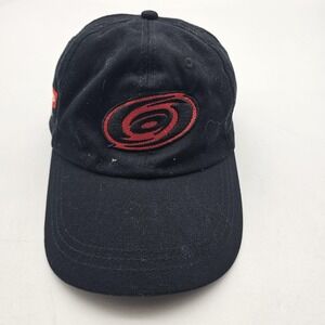 Carolina Hurricanes Hat Cap Strap Back Mens One Size Black NHL Open Night 2024